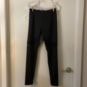 Black tights with gray heart on the bum